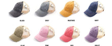 Load image into Gallery viewer, Distressed Baseball Cap with Mesh (Multiple Colors)
