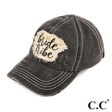 Load image into Gallery viewer, Bride Tribe Distressed Ball Cap
