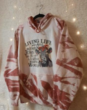 Load image into Gallery viewer, &quot;Caught Between Heifer&quot; Bleached Line Hoodie

