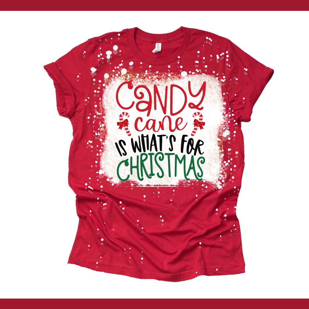 Candy Cane X-Mas Bleached Tee