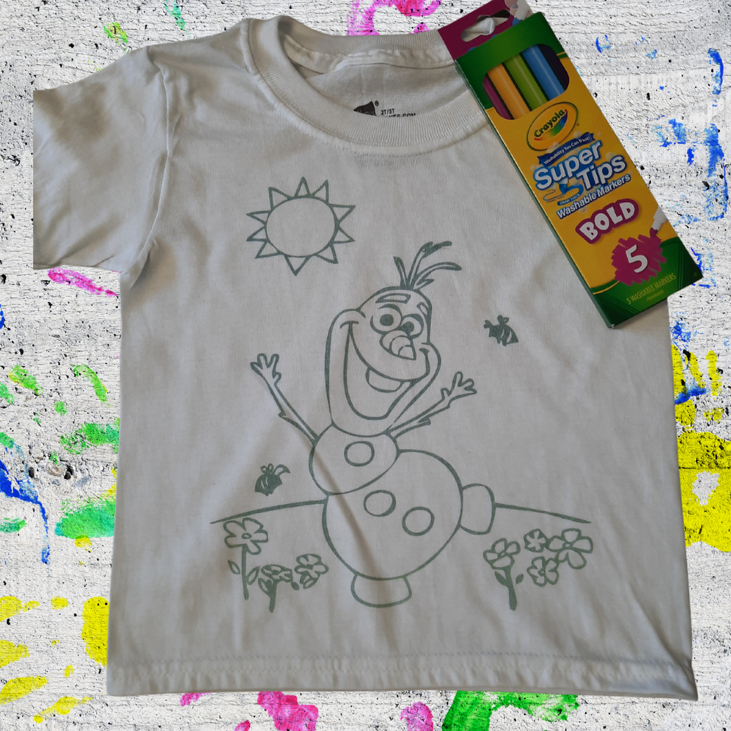 Olaf Kids Coloring Tee