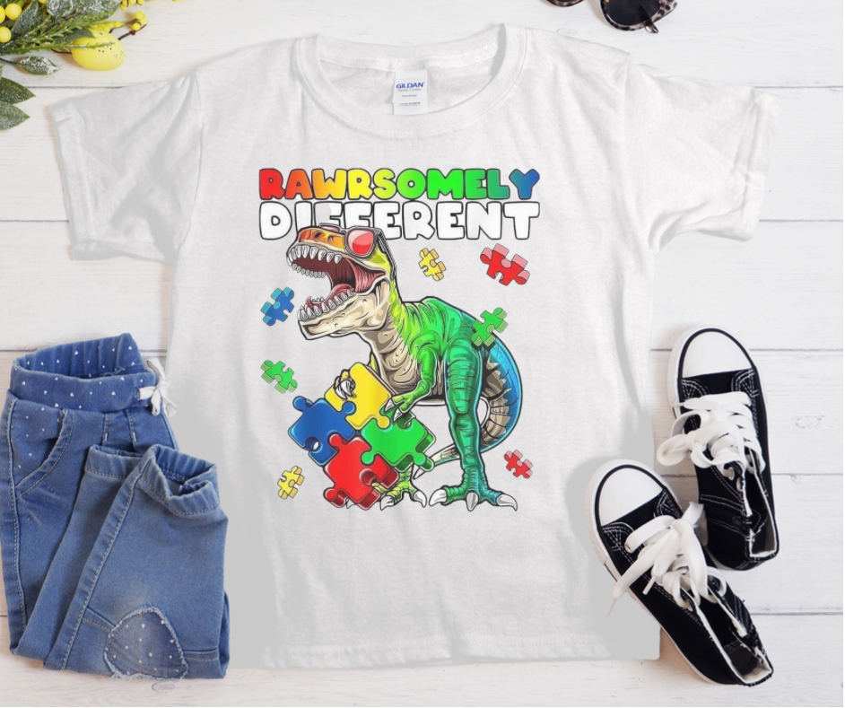 RAWrsomely Different Kids Autism Tee